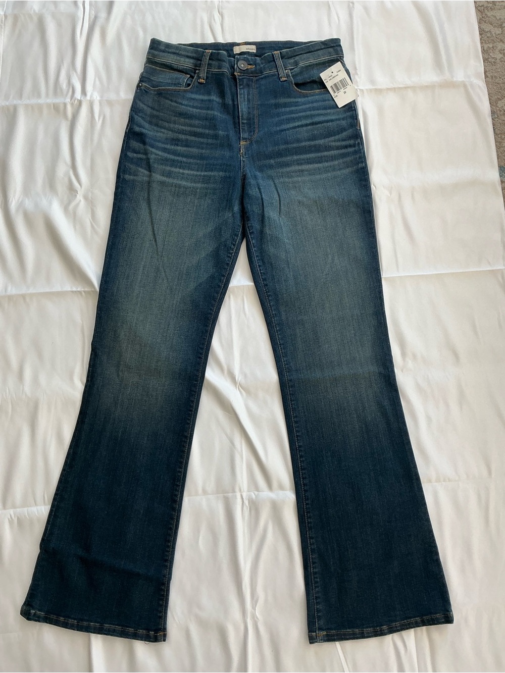 High-Rise Dark Blue Flare Jeans — Women's